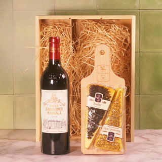 Luxe kaas- en wijngeschenk Chateau Margaux